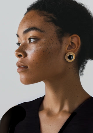 No Grit, No Pearl Studs | Black Onyx