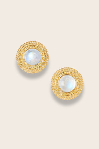 No Grit, No Pearl Studs | Moonstone