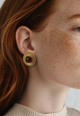 No Grit, No Pearl Studs | Smokey Quartz