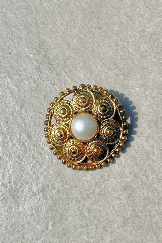 1970s Pearl Brooch
