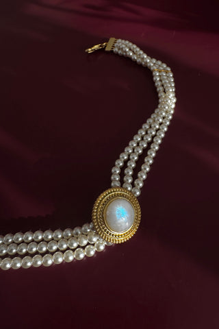 Moonstone Queen Everyday Pearl Choker