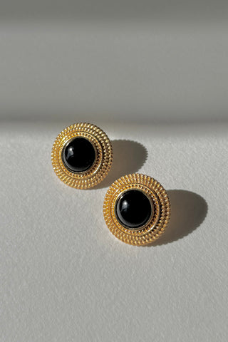 No Grit, No Pearl Studs | Black Onyx