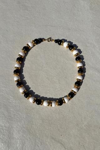 1960s Paris - Black Beaded Choker