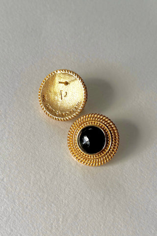 No Grit, No Pearl Studs | Black Onyx
