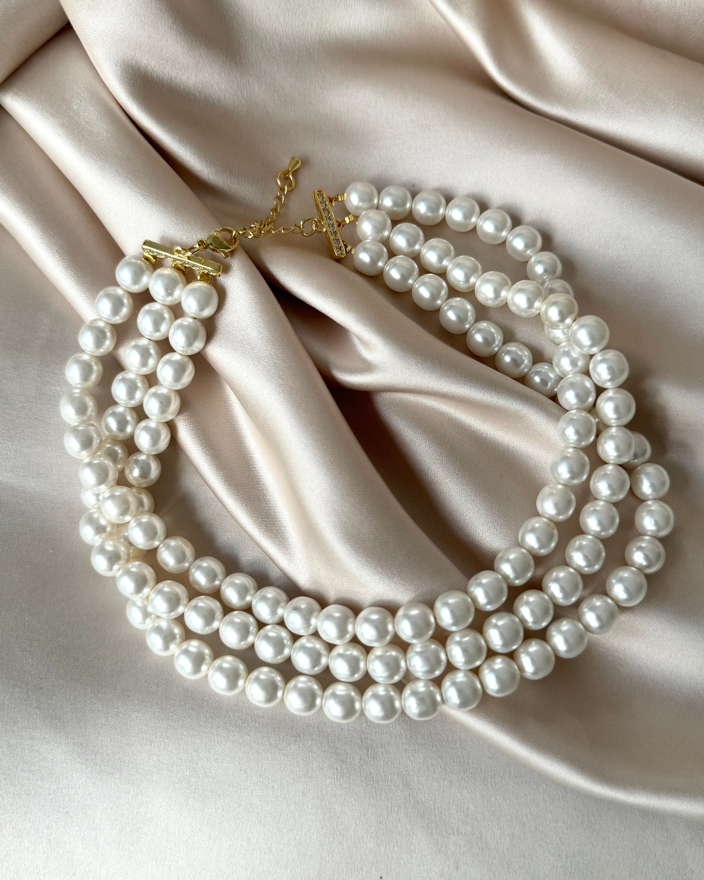 Layered Pearl Choker – Victoria Percival
