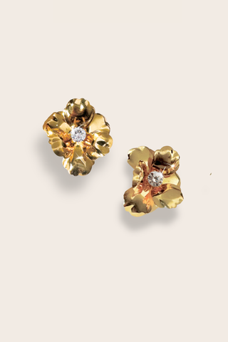 Scorched Petal Studs | Crystal