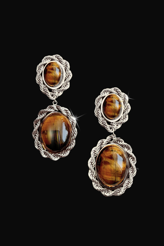 Fortunado 'Lucky' Earrings | Tiger's Eye