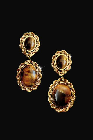 Fortunado 'Lucky' Earrings | Tiger's Eye
