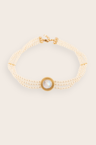Moonstone Queen Everyday Pearl Choker