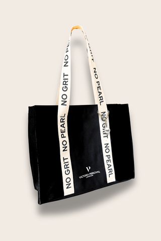 The Glamvas Tote Bag - Black / Pearl