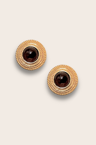 No Grit, No Pearl Studs | Smokey Quartz