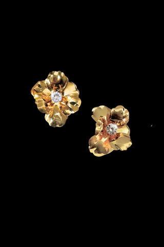 Scorched Petal Studs | Crystal