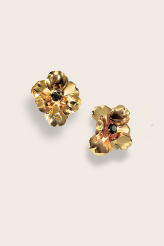 Scorched Petal Studs | Black