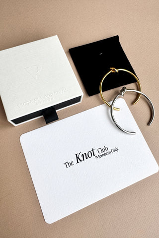 Knot Bangle - Rhodium Plated