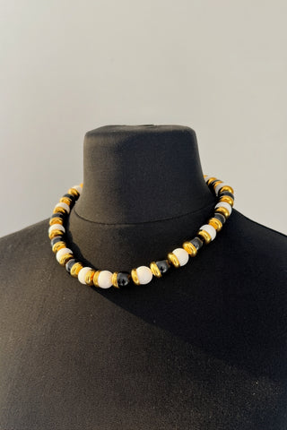 1960s Paris - Black Beaded Choker