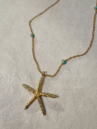 1990s  Turquoise & Starfish Chain