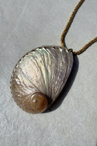 1970s Rope Chain Shell Necklace